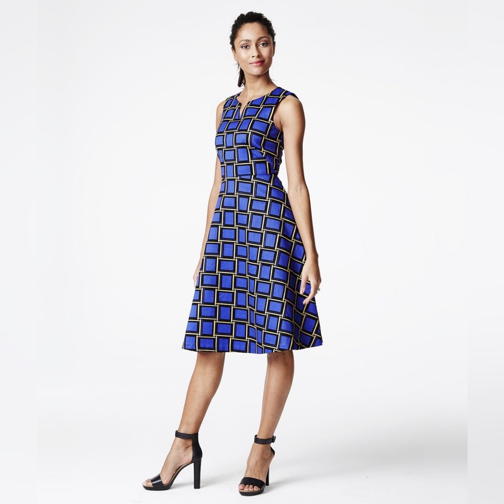 The limited abstract Print Dress Sz. US 6, blue-purple